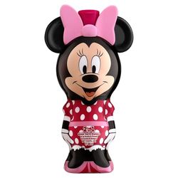 Minnie Mouse Gel douche et shampooing 2 en 1 pour enfants avec formule de soin douce, figurine 3D Minnie Mouse (400 ml)