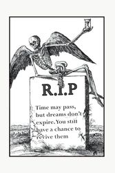 College Ruled Skeleton Design Journal: Vintage Skeleton With Hourglass | College Lined Notebook for Writing and Reflection