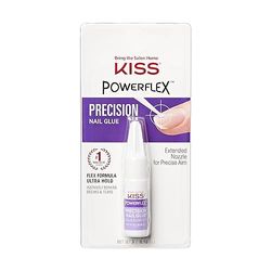 KISS Powerflex Precision Nail Glue, Flex Formula for Ultra Hold of False Nails, Instantly Repairs Breaks and Tears