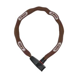 ABUS Lucchetto a catena Catena 6806K - per bicicletta leggero in acciaio temprato con tubo tessuto alla moda quadrata livello di sicurezza 6 85 cm Marrone