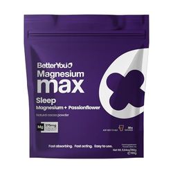 Magnesium Glycinate, Citrate and Malate Sleep Powder Supplement, 1941mg 3-in-1 Complex Magnesium delivering optimally bioavailable 375mg Elemental 200mg Passionflower, Hot Chocolate Powder | BetterYou