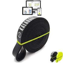 KALAHARI Banda Elastica più Ebook esercizi in Italiano – Elastici fitness per allenamento Forza, Stretching, Palestra, Pilates, Yoga - Fascia elastica, Resistance Bands per Trazioni alla sbarra