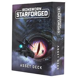 Modiphius Entertainment Ironsworn: Starforged - Asset Deck - RPG Accessory, 90 New Cards to Enhance Your Roleplaying Adventure, Human Centric Science Fiction, Adds Key New Components