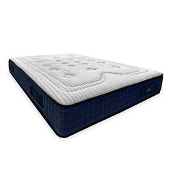 Duérmete Online Madeira Matelas à ressorts ensachés + mousse visco-élastique avec 7 zones de repos, indépendance des lits, fermeté moyenne, viscose 90 x 200 cm