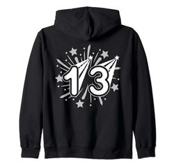 Fiesta de cumpleaños número trece años vintage de 13 años Sudadera con Capucha