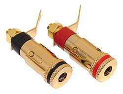 Dynavox Inbouw bananenhulzen, 2 x rood, 2 x zwart