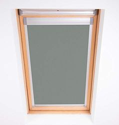 Bloc Skylight Blind For Roof Windows para Ventanas de Techo Velux Blockout, Tela, Gris, 105x15x1.77 cm