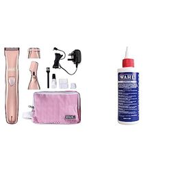 Wahl 3-in-1 Ladies Face and Body Hair Remover, Womens Hair Removal Trimmer & Clipper Oil, Blade Oil for Hair Clippers, Beard Trimmers and Shavers, Lubricating Oils for Clippers