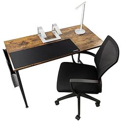 STRMD Kit WFH Compatible Alexa avec Chargement sans Fil, Chaise, Support pour Ordinateur Portable, Lampe de Bureau et Tapis de Souris, Caoutchouc, Bois, Extra Large