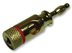 Pro Signal PSG02042 4 mm Plug, Gold/Red