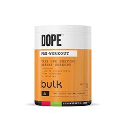 Bulk Dope Pre-Workout Powder | Strawberry & Lime | 3g Creatine per Serving | 200mg Caffeine | Citrulline Malate & Arginine AKG | Beta-Alanine | Energy, Focus & Performance | 510g Supplement