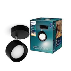 Philips, spot Bracia 1x5.5W, blanc chaud 2700K, Noir