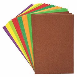Baker Ross FE608 Autumn Self Adhesive Felt Sheets - Pack of 24, Coloured Craft Supplies for Kids Craft Making Activities, Creative Art Supplies for Kids