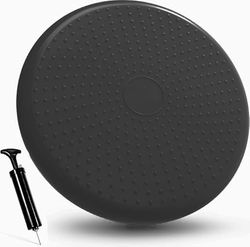G5 HT SPORT Proprioceptieve Air Balance Pad, inclusief pomp, diameter 35 cm, meerdere kleuren, opblaasbaar kussen voor eigen vermogen, evenwicht en revalidatie, training en balansbord (zwart)
