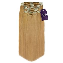 Fab Clip In Remy Full Head Hair Extensions 10-Piece Set 20-Dark Blonde 15 inch