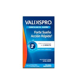VALDISPRO Conciliar el sueño, Forte sueño acción rápida 1,9 mg, Suplementos Extra Fuertes Para Conciliar El Sueño Rápidamente, En 1min, No Necesita Agua, 40 Comprimidos Bucodispersables