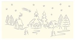Ursus 18420060 - silhouetten tafellampen Filigrano kerstlandschap, 115 g/m², 5 vellen, 14 x 27 cm, crème