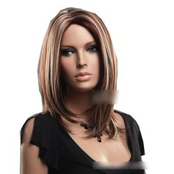 Sogood - Parrucca da donna con capelli umani, colore dritto, taglia media