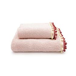 CREOLE Byblos 2 Bath Towels, Cotton, Mallow