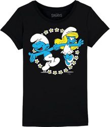 les troumpfs flickor t-shirt, svart, 6 År