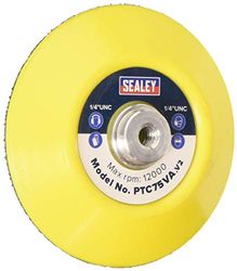 Sealey PTC75VA Hook & Loop Backing Pad Ø71mm 1/4" UNC