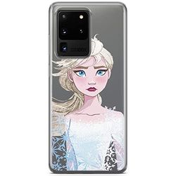 ERT GROUP Custodia per Samsung S20 Ultra Originale e Ufficiale Disney Motivo ELSA 014 perfettamente adattabile alla forma del telefono cellulare, parzialmente trasparente