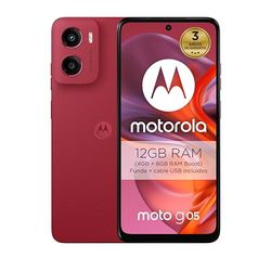 Motorola Moto g05 12GB(4GB+8GB RAM Boost)/64GB Rojo, España, Pantalla superbrillante de 6.67", Sistema de cámaras de 50 MP, Modo Retrato con IA, Soft Luxe, Corning Gorilla Glass 3, batería 5200mAh