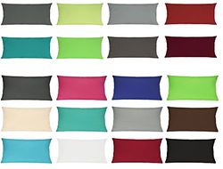 Dubbelpack bomull Renforcé kuddskydd, örngott 40 x 80 cm i många färger – 2 x 40 x 80 cm örngott vanlig – svart