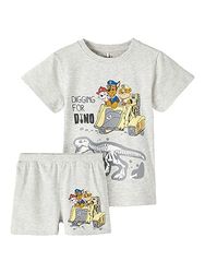 NAME IT Pojkar NMMMONNE PAWPATROL SS NIGHTSET CPLG pyjamas, ljusgrå melange, 104, Ljusgrå melange, 104 cm