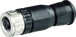 Presa M12 0° autocollegabile, morsetto a vite
