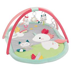 Fehn 057010 3-D-Activity-Decke Aiko & Yuki – Spielspaß zum Fühlen & Greifen für Babys und Kleinkinder ab 0+ Monaten – Maße: 85 x 110 cm