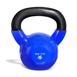 Yes4All KA73 2–22 kg kettlebell/kettlebellt av gjutjärn med vinylbeläggning 9 kg