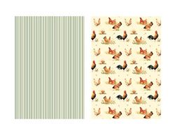 Pecking Order Set Of 2 Cotton Tea Towels 74 X 46Cm