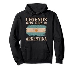 Diseño Vintage Bandera Argentina Argentina Sudadera con Capucha