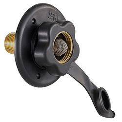 B&B New RV Camper Motorhome Trailer Marine Black City Water Fill Inlet Flange en Laiton avec Valve de vérification