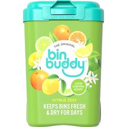 Bin Buddy Fresh Citrus, 450g, Bin Freshener Deodoriser Powder, Leaves Your Bin Smelling Great, Suitable for Indoor and Outdoor Bins