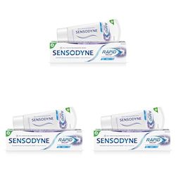 Sensodyne Sensitive Toothpaste Rapid Relief Mint 75ml (Pack of 3)
