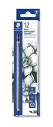 Staedtler Mars Lumograph Charcoal, Crayons fusains de très haute qualité, Boîte en carton avec 12 fusains de graduation medium, 100C-M VE