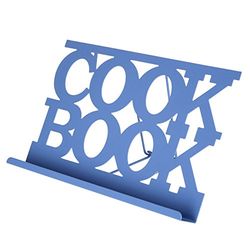 Premier Housewares Atril para livro de cozinha esmaltado, preto parent, metal, azul, 18 x 30 x 18 cm