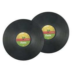 Munus International Foodesign Vinile, Set di due sottopiatti, Colore nero, KITH-21