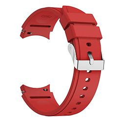 System-S Armband flexibelt av silikon 20 mm för Samsung Galaxy Watch 4 Smartwatch röd, röd, Eine Grösse, Klassisk