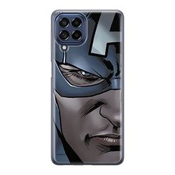 ERT GROUP mobiltelefonfodral för Samsung M53 5G originalt och officiellt licensierat Marvel mönster Captain America 020 optimalt anpassad till formen på mobiltelefonen, fodral tillverkad av TPU-plast