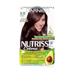 Garnier Nutrisse Cool Browns 5.12 Glacial Brown Permanent Hair Dye