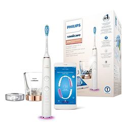 Philips Sonicare HX9901/63 Brosse à Dent Diamondclean Smart Connectée via App et Tête Intelligente, Rose Or