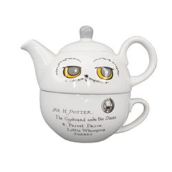 HARRY POTTER Hedwig - Set da tè per Uno, Motivo: Gufo Hedwig, Tazza, teiera Piccola