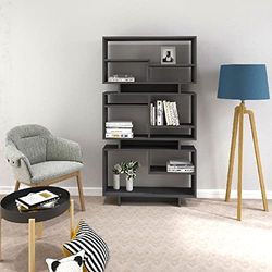 Homemania Boekenkast, paars, met planken, woonkamer, antraciet, van spaanplaat, melamine, 90 x 22 x 163,2 cm