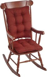 Klear Vu Non-Slip Omega Rocking Chair Cushions Set, Seat and SeatBack Pads, 2 Piece, Flame Red