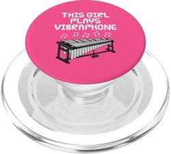Esta chica toca el vibráfono, música percusionista femenina PopSockets PopGrip para MagSafe
