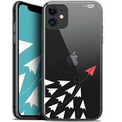 Caseink fodral för Apple iPhone 11 (6.1) gel HD [tryckt i Frankrike - iPhone 11 fodral - mjukt - stötskyddat ] Flygande papper