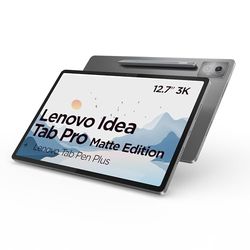 Lenovo Idea Tab Pro Tablette 12,7" 3K Edition Matte (MediaTek Dimensity 8300, 8 Go RAM, 128 Go UFS 3.1,144 Hz, Wi-FI 6E, Bluetooth 5.3, Android 14) Gris Lune - Comprend Tab Pen Plus